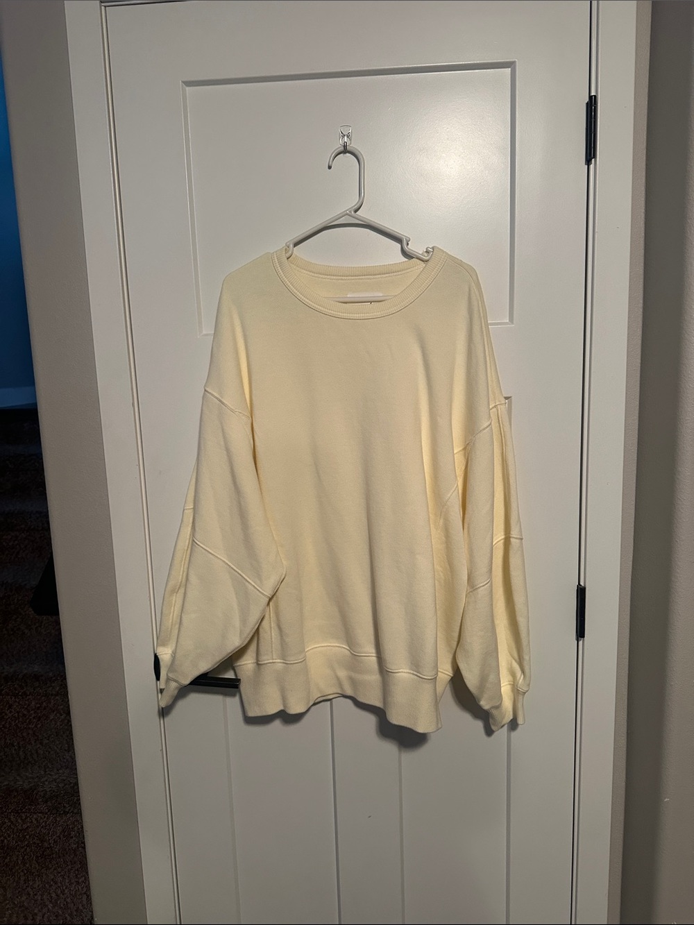 Aerie Butter Yellow Oversized Crewneck Sweater